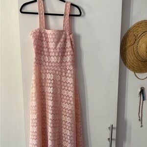 Gioia Pink Crochet dress, Italian size 42